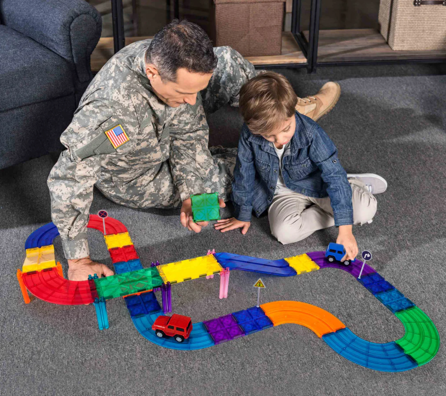 Pista carros magnética 30 piezas - Picasso