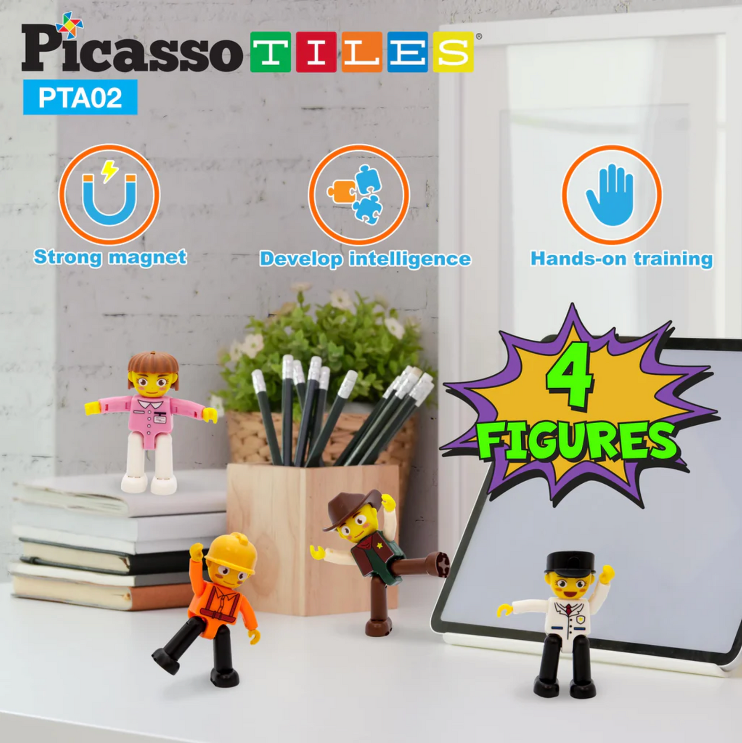 Figuras de personajes por 4 piezas - Picasso