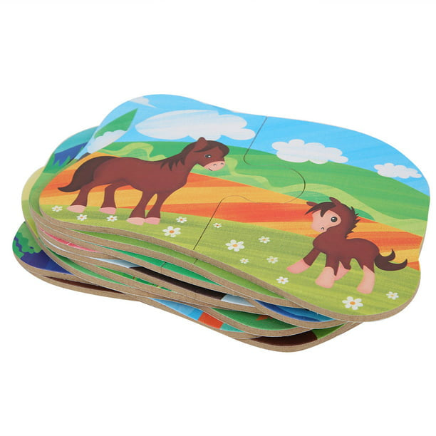 Rompecabezas asociación cachorro y adulto