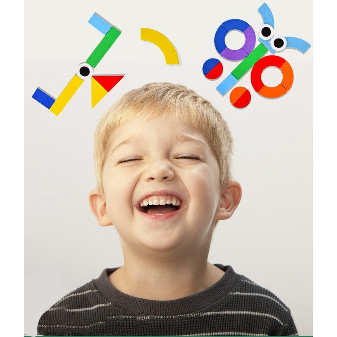 Rompecabezas tipo tangram de figuras