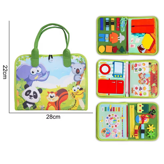 Libro sensorial - verde selva