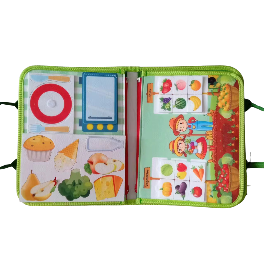 Libro sensorial - verde selva