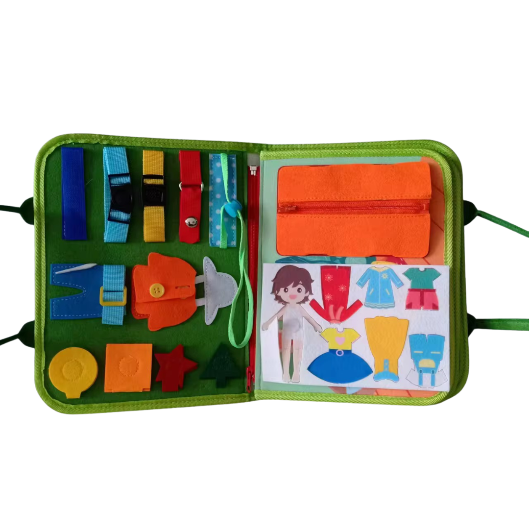 Libro sensorial - verde selva