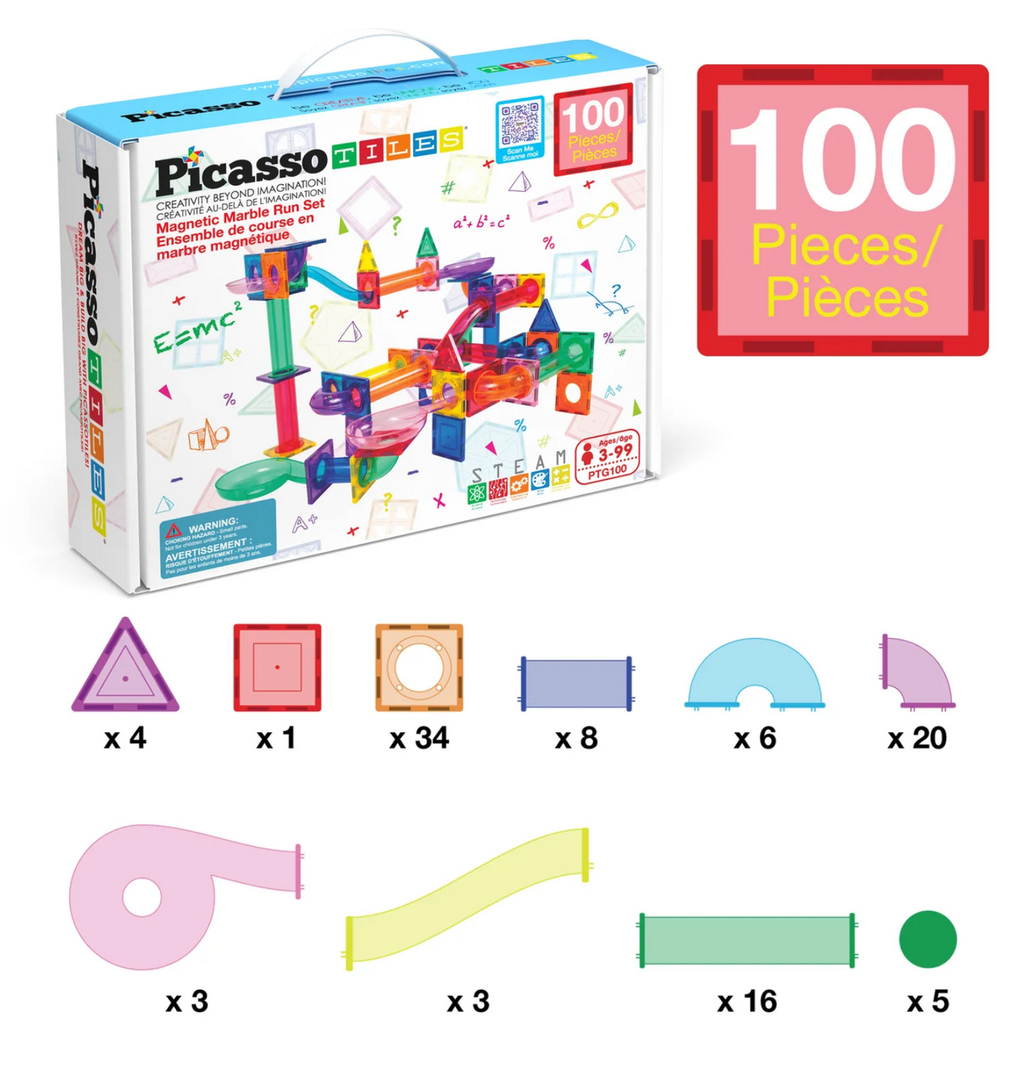 Pista de canicas magnética 100 pcs - Picasso