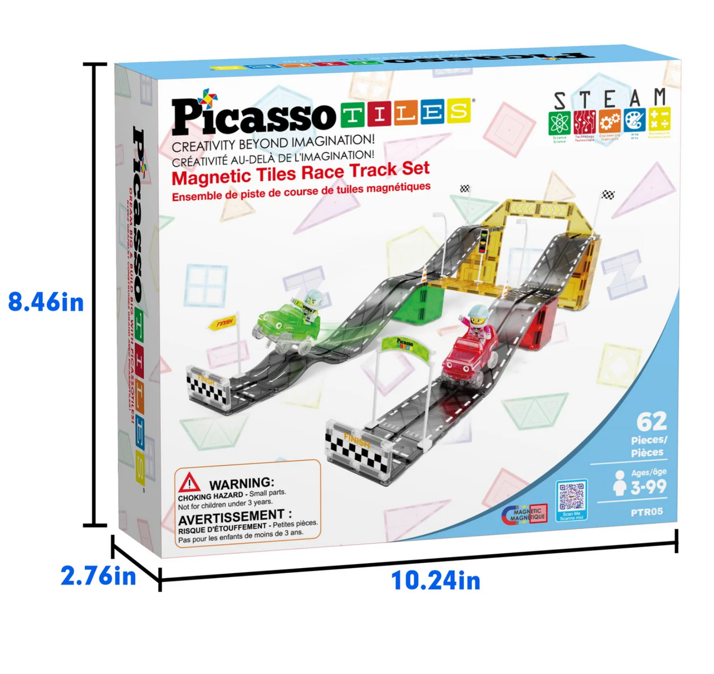 Pista de carreras de coches con deslizadores de bloques magnéticos - Picasso