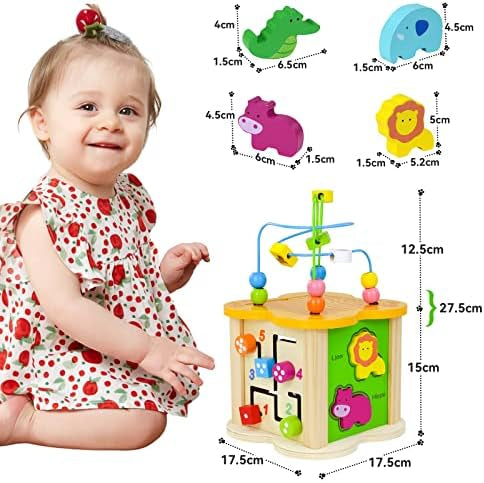 Cubo multifuncional con laberinto