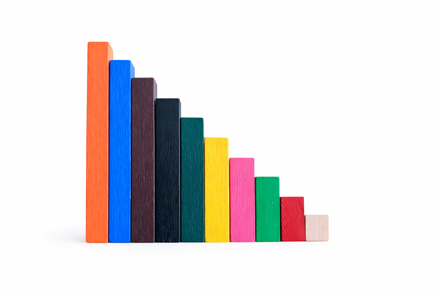 Regletas cuisenaire en madera