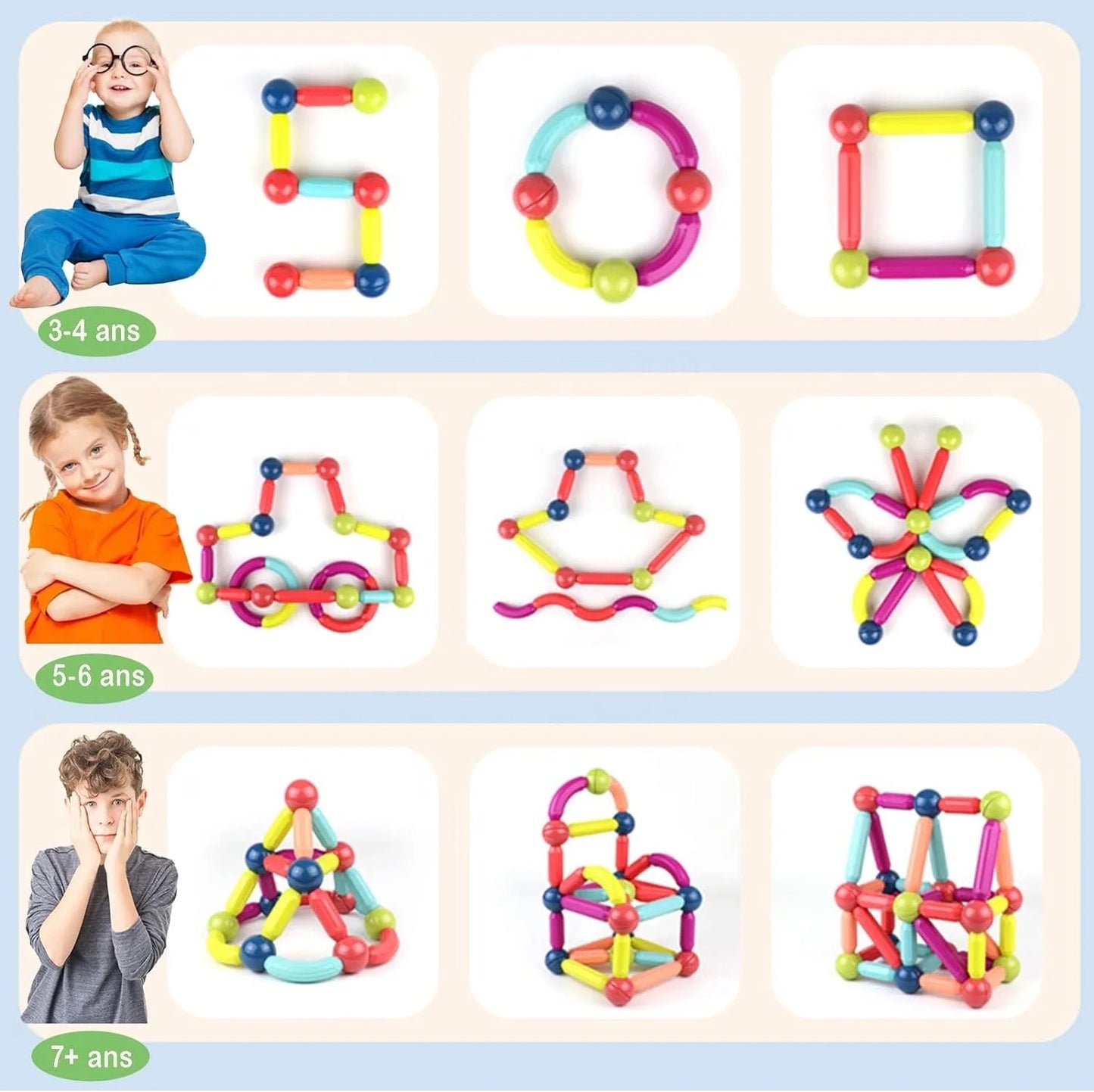 Esferas y varillas magnéticas x 36