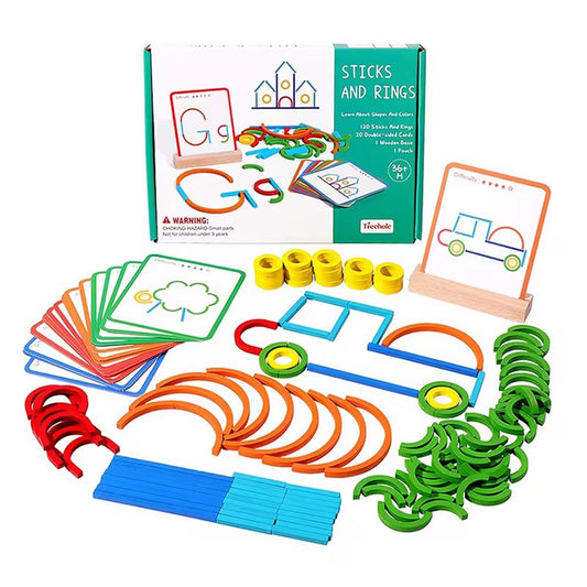 Sticks & rings - rompecabezas con bastones en madera