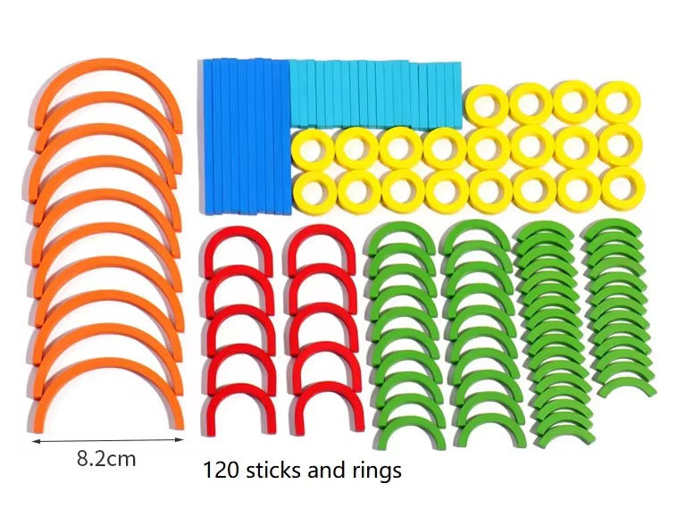 Sticks & rings - rompecabezas con bastones en madera