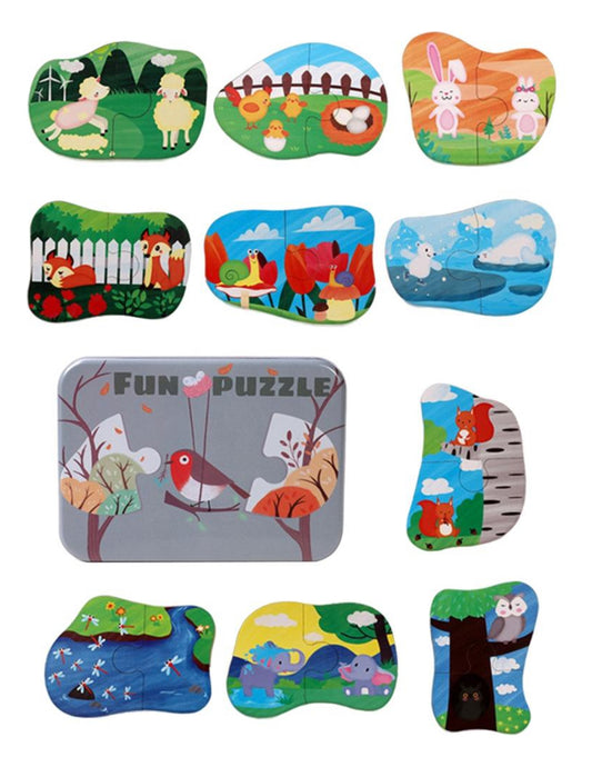 Rompecabezas asociación animales