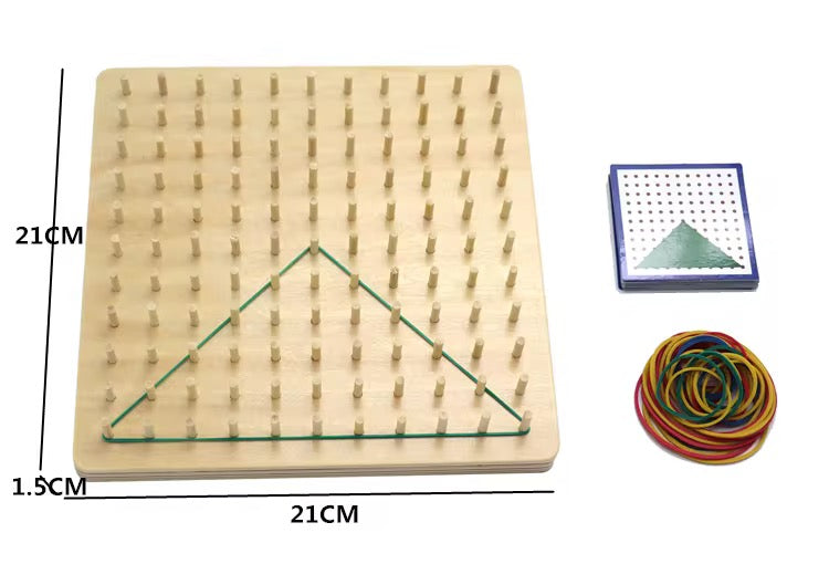 Geoplano con tarjetas patrón
