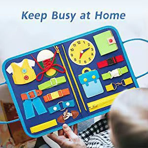 Libro sensorial - azul dinosaurios