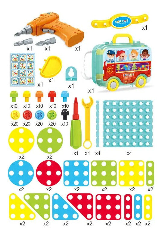 Bus de construcción con taladro