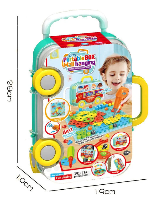 Bus de construcción con taladro