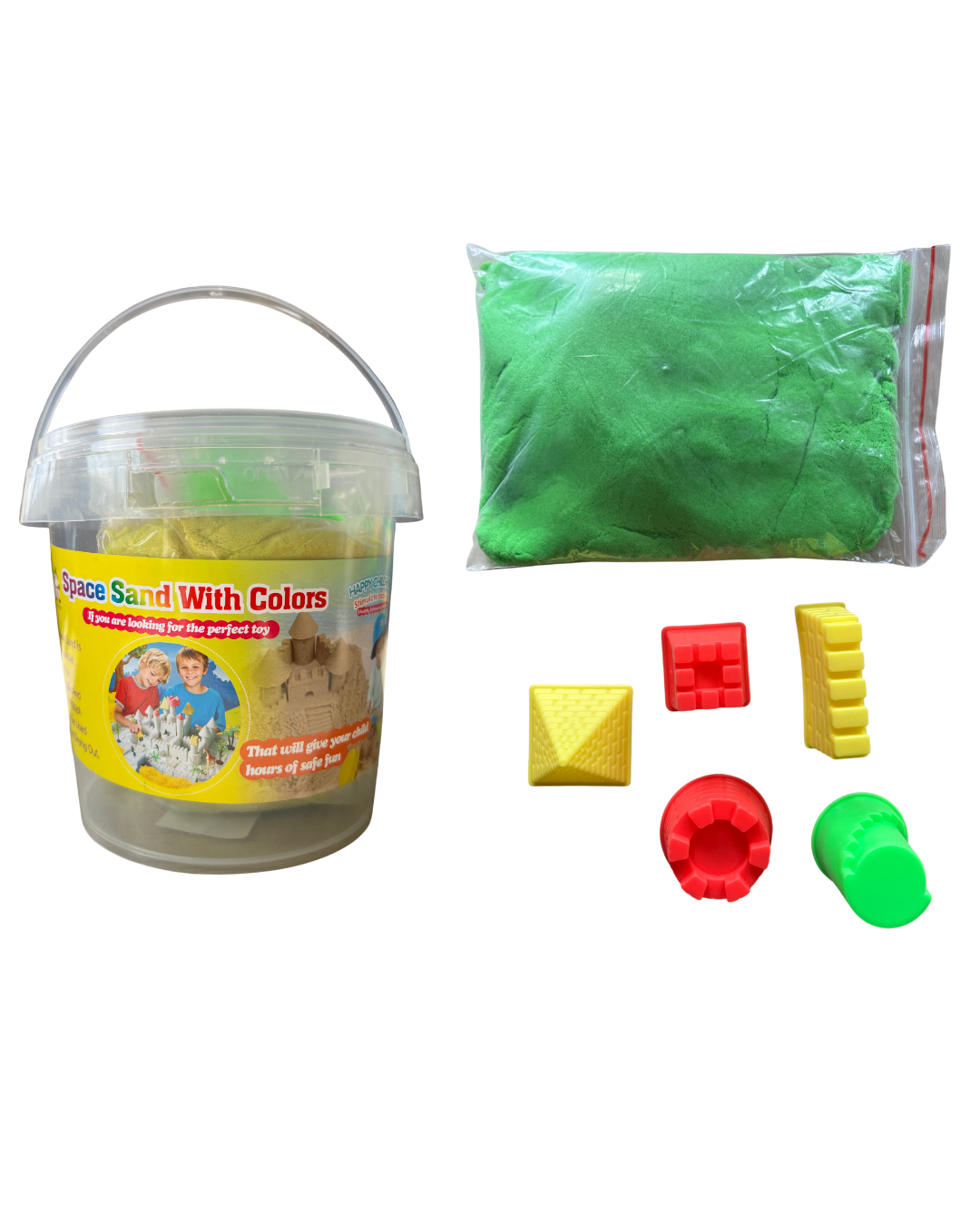 Arena con moldes pequeña